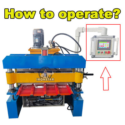 PLC Control Metal Roll Forming Machines Easy Operate ISO9001 Certificated