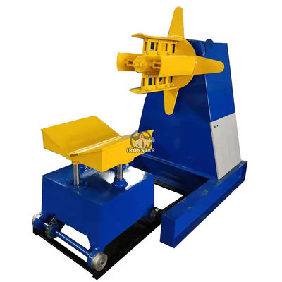 Metal Roll Forming Machine Parts 3 Ton Hydraulic Decoiler Steel Coil Uncoiler