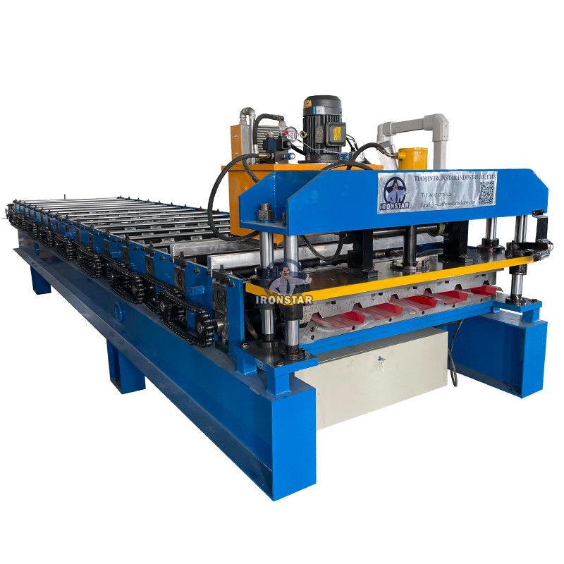 Trapezoidal Type 0.3-0.6mm Metal Roofing Roll Former 11-13 Rows