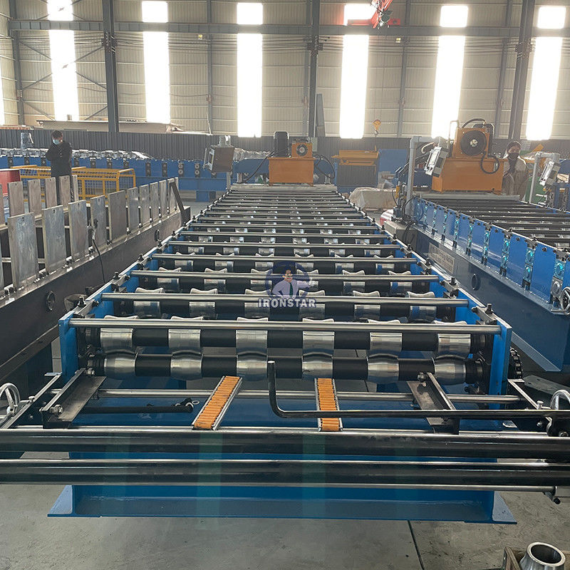 Trapezoidal Type 0.3-0.6mm Metal Roofing Roll Former 11-13 Rows