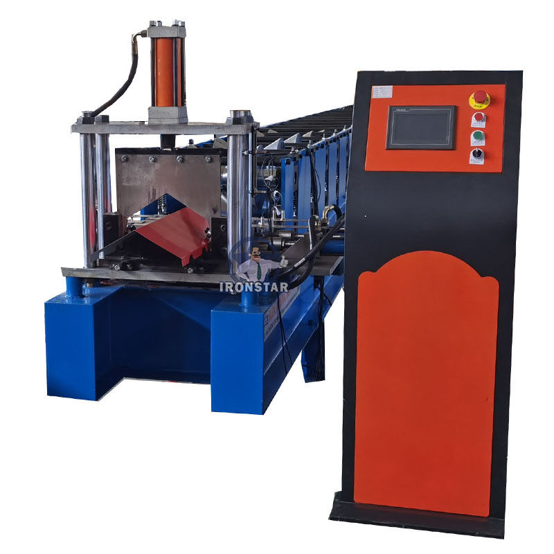 Metal Roof Ridge Cap Roll Forming Machine Manufacturer With Punching Holes