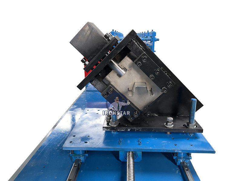 Galvanized Steel 0.3-0.6mm Omega Roll Forming Machine PLC Control