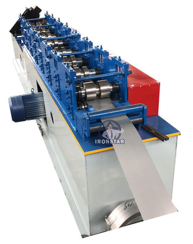 Galvanized Steel 0.3-0.6mm Omega Roll Forming Machine PLC Control