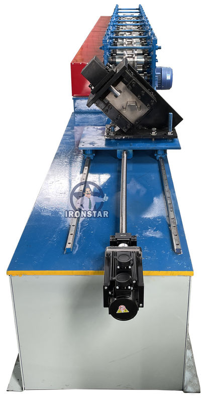 Galvanized Steel 0.3-0.6mm Omega Roll Forming Machine PLC Control