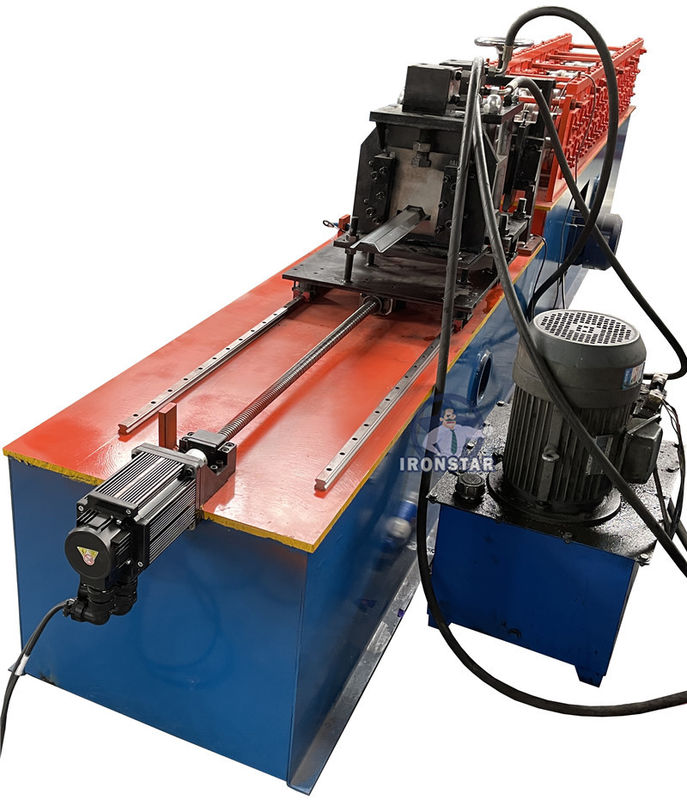High Speed  0.3mm-1mm Hat Channel Roll Forming Machine 4KW Main Motor