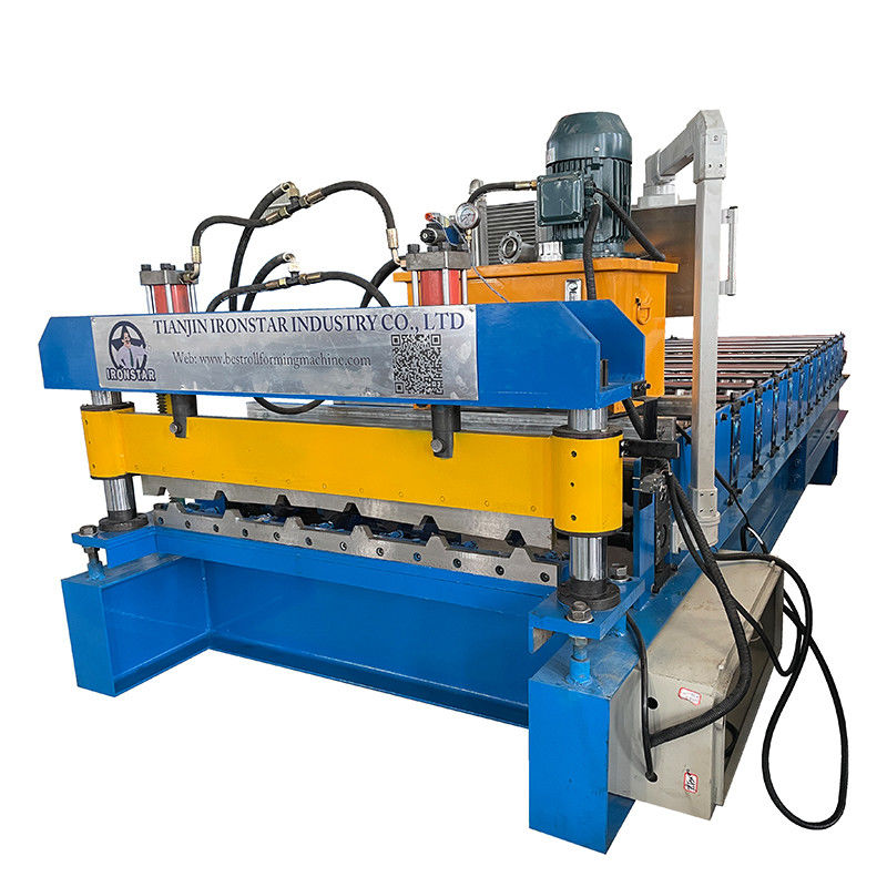0.3-0.6mm Metal Roof Roll Forming Machine 13 Rows PLC Control