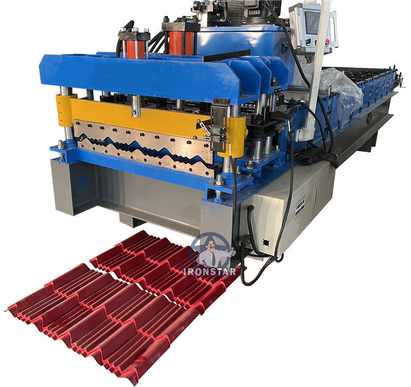Customized PPGI Roof Tile Roll Former Tile Profile Roll Forming Machine