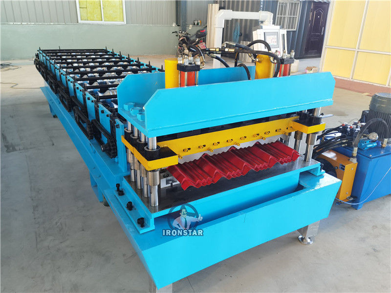 Customized PPGI Roof Tile Roll Former Tile Profile Roll Forming Machine
