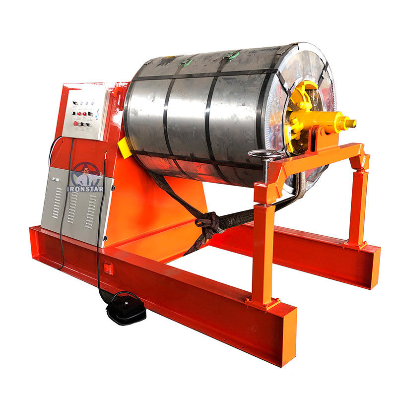 Feeding Width 1250mm Heavy Duty Decoiler 5 Ton Steel Coil Decoiler