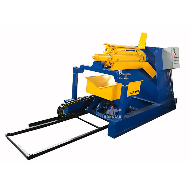 Customized Size 10 Ton  Auto Hydraulic Decoiler Machine With Car