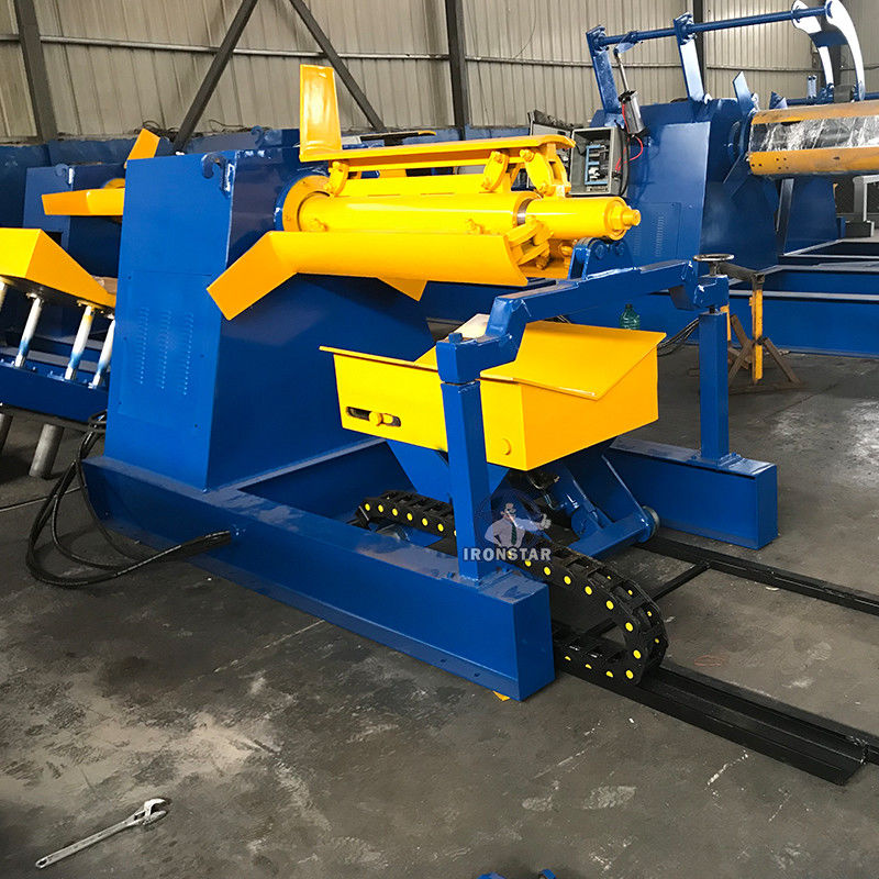 Customized Size 10 Ton  Auto Hydraulic Decoiler Machine With Car