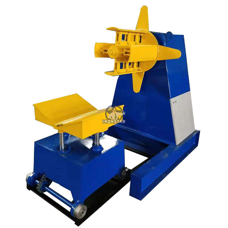 Metal Roll Forming Machine Parts 3 Ton Hydraulic Decoiler Steel Coil Uncoiler