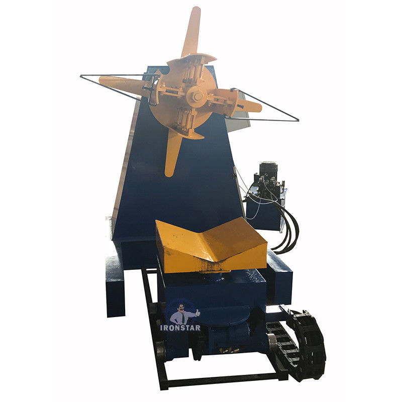 Metal Roll Forming Machine Parts 3 Ton Hydraulic Decoiler Steel Coil Uncoiler