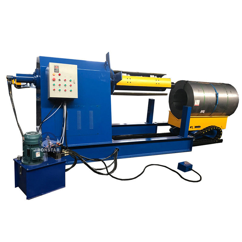 Customized Size 10 Ton  Auto Hydraulic Decoiler Machine With Car