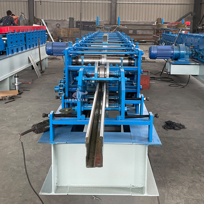 Thickness 1-3mm Side Guide Rail Roller Shutter Roll Forming Machine PLC Control