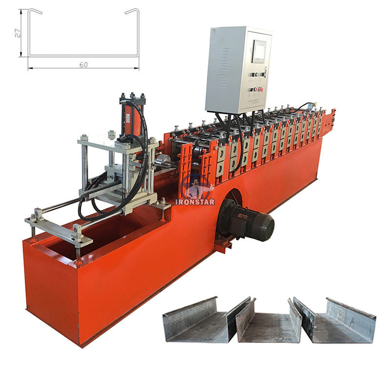 0.3-0.8mm Stud And Track Machine Ceiling C Channel Roll Forming Machine Customized