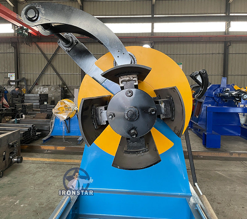 5T Automatic Vertical Decoiler Galvanized Steel Sheet Decoiling Machine