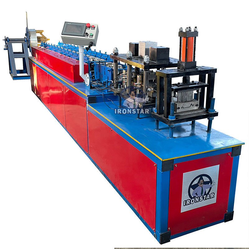thickness 0.7-1.2mm Punching Hole Shutter Door Roll Forming Machine 14 rows