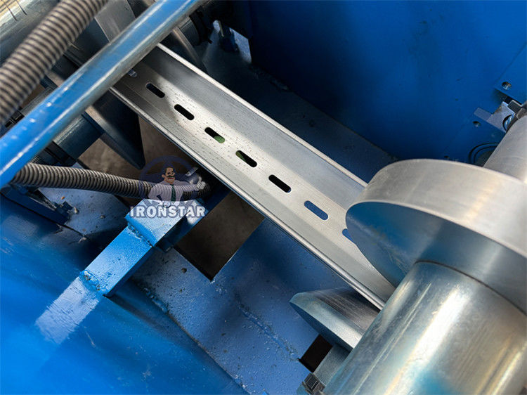41*21 / 41*41 / 41*72mm 3 sizes in 1 Solor bracket roll forming line in Mexico Photovoltaic bracket forming machine