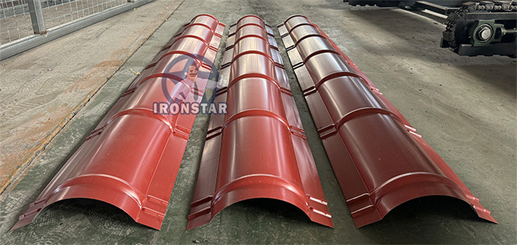 “Automatic Metal Steel 312 Cap Ridge Roll Forming Machine Production Line for Romania Market Industrial Steel 312 Cap Ridge Tile Roll Forming Machine ”