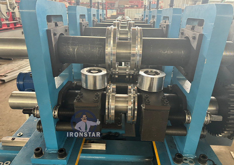 “India Standard Automatic Upright Rack Roll Forming Machine CType Pallet Beam Goods Shelf Profile Forming Machine Heavy Duty C Type Pallet Beam Roll Forming Machine Automatic Warehouse Storage Goods ”