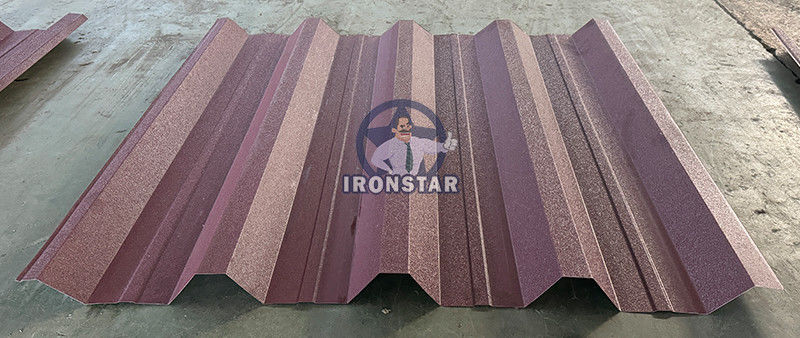 5 rib and 6 rib trapezoidal sheet double layer roll forming machine in Hungary