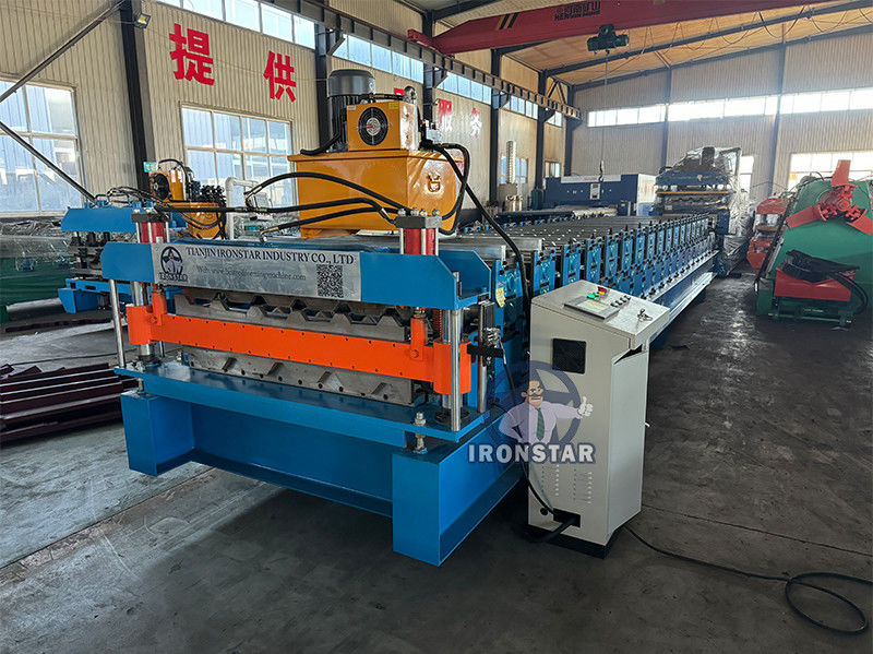 5 rib and 6 rib trapezoidal sheet double layer roll forming machine in Hungary