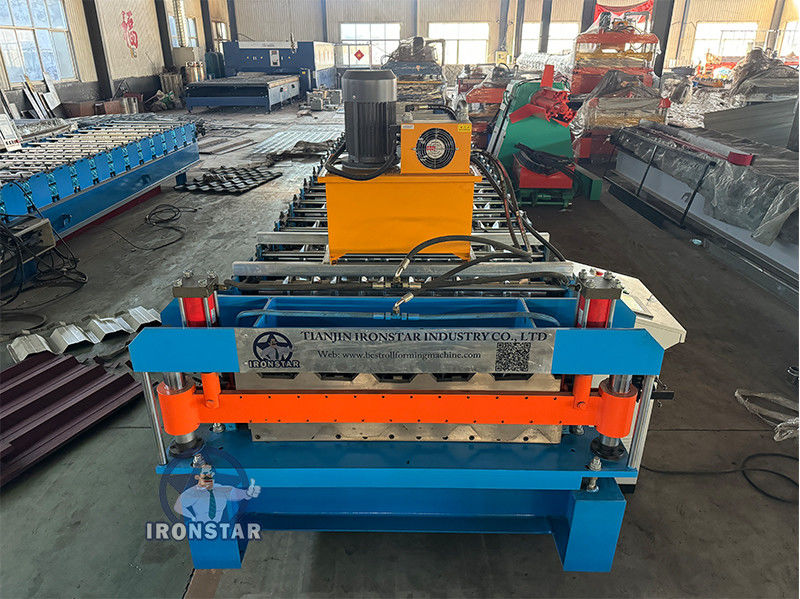 5 rib and 6 rib trapezoidal sheet double layer roll forming machine in Hungary