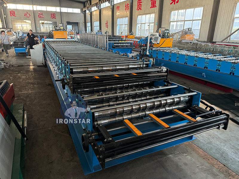 5 rib and 6 rib trapezoidal sheet double layer roll forming machine in Hungary