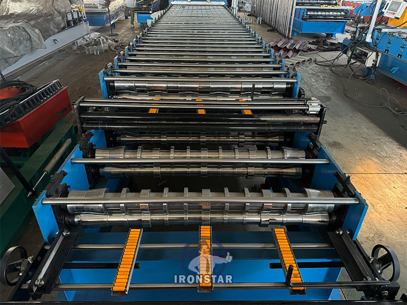 5 rib and 6 rib trapezoidal sheet double layer roll forming machine in Hungary
