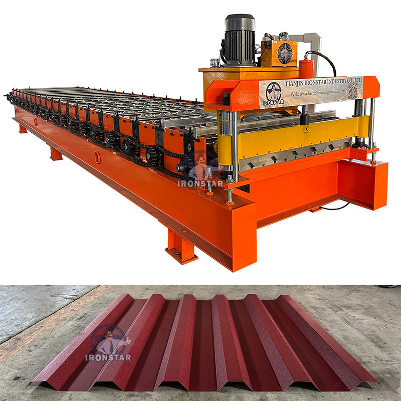 “T35 Trapezoidal Roofing Sheet Roll Forming Machine For Kyrgyzstan Metal Roof Panel Making Machine T35 Profile Trapezoidal Roof Panel Roll Forming Machine For Kyrgyzstan Construction Roofing Machine ”