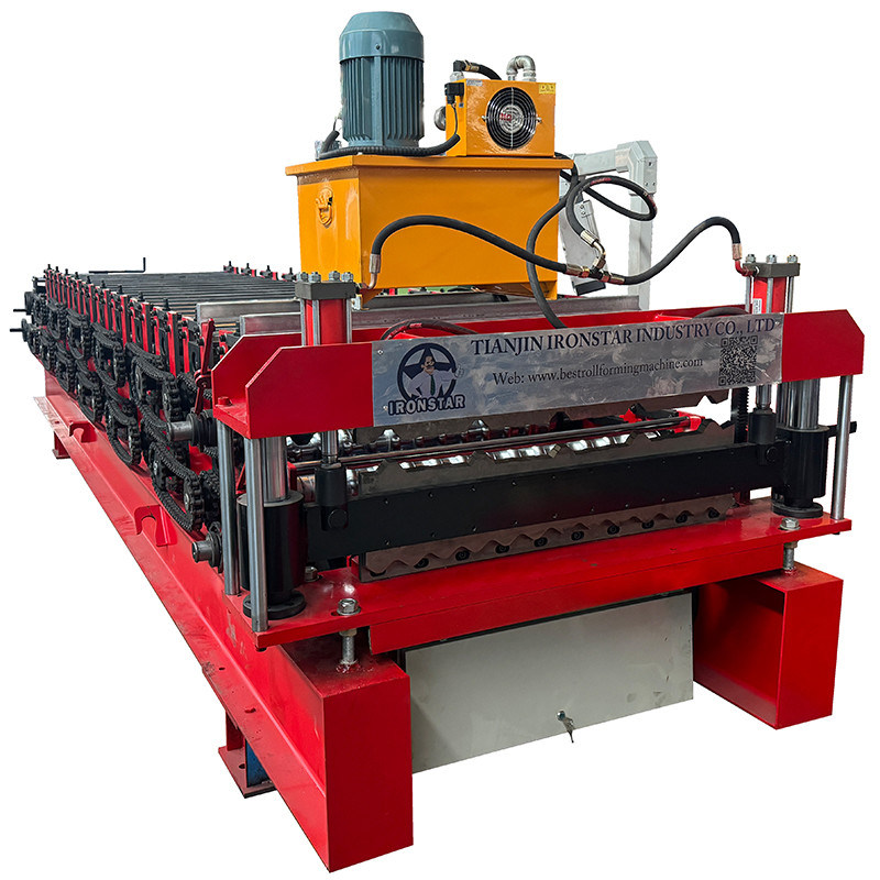 “Full Automatic 840 Trapezoidal Roof Sheet 836 Corrugated Roof Tile Double Layer Roll Forming Machine For Bolivia, 840&836 double layer roll forming machine, Bolivia metal roof panel making machine”