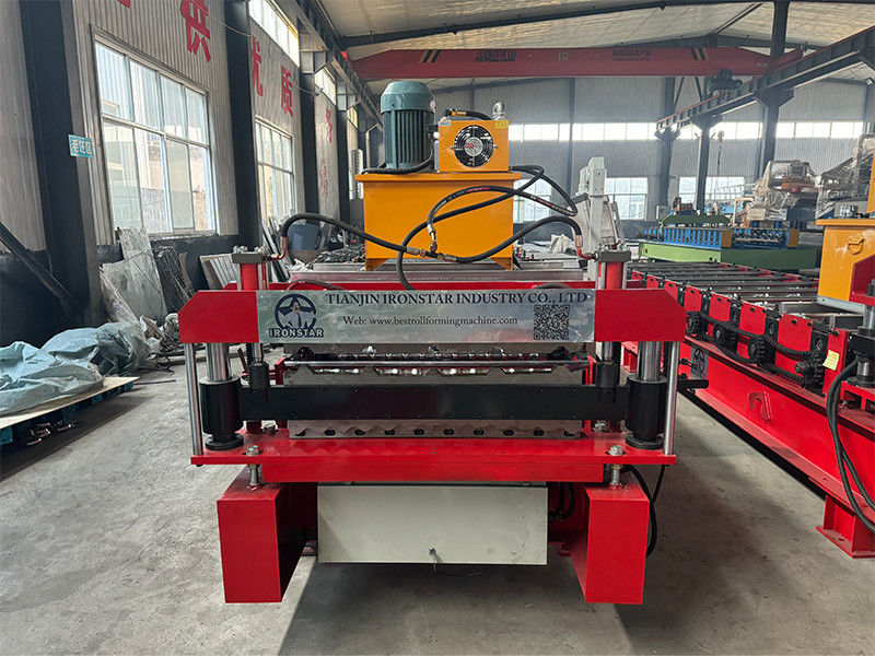 840 trapezoidal sheet and 836 corrugated double layer roll forming machine for Bolivia