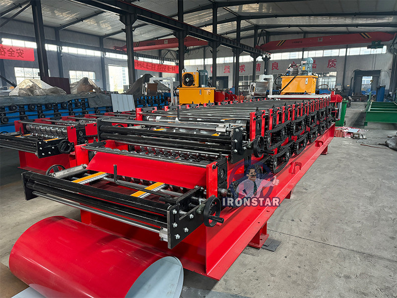 “Full Automatic 840 Trapezoidal Roof Sheet 836 Corrugated Roof Tile Double Layer Roll Forming Machine For Bolivia, 840&836 double layer roll forming machine, Bolivia metal roof panel making machine”