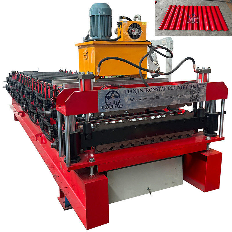 840 trapezoidal sheet and 836 corrugated double layer roll forming machine for Bolivia