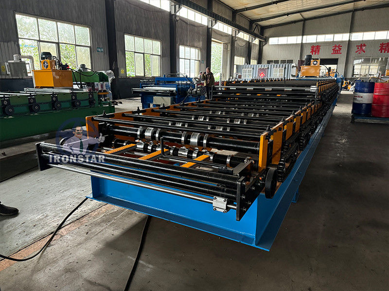 5 rib and 4 rib trapezoidal sheet double deck roll forming machine 2 layer roll forming machine