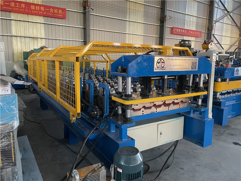 7 rib trapezoidal roofing sheet roll forming machine